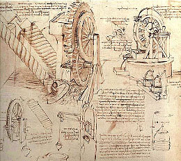 Leonardo da Vinci - Studio di macchine idrauliche.